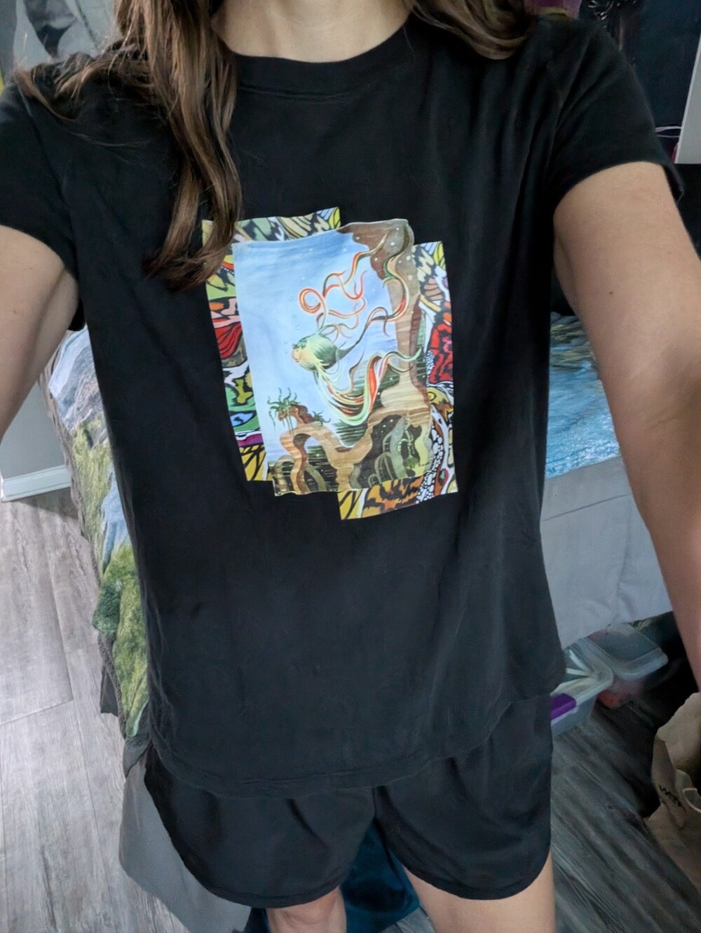 Madewell Black Crewneck Graphic Tee